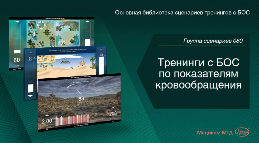 Группа 080.  Тренинги с БОС по показателям кровообращения