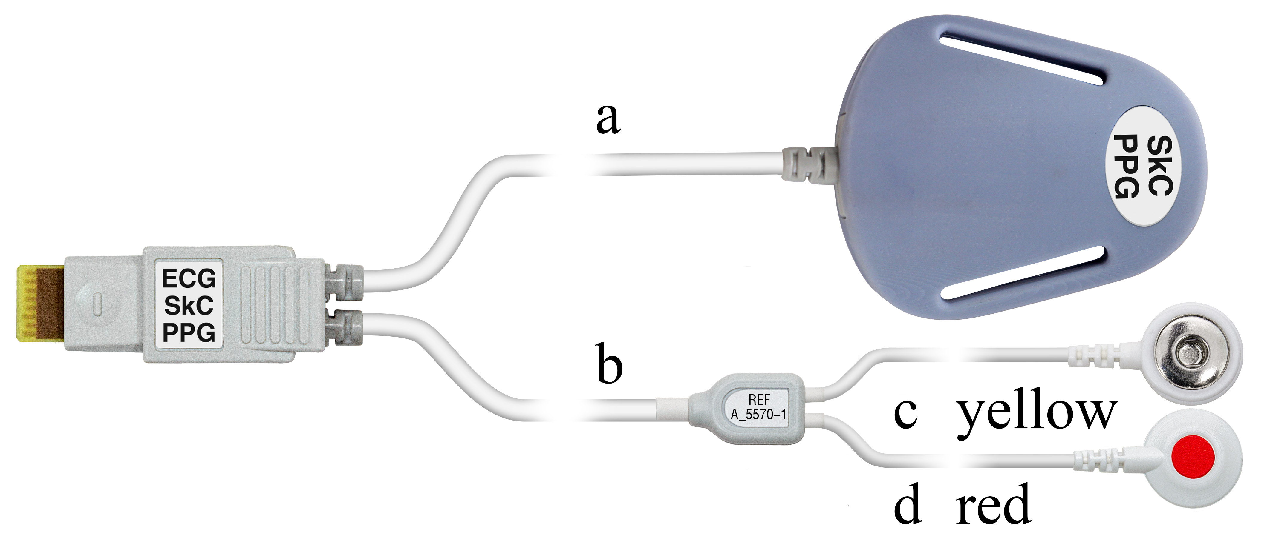 A_5570-1. ECG/SkC/PPG* Sensor (Micro-8M) is connected to ABP-2